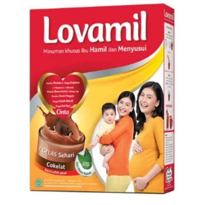 Susu Lovamil Coklat 120gr - Susu Ibu Hamil - 1