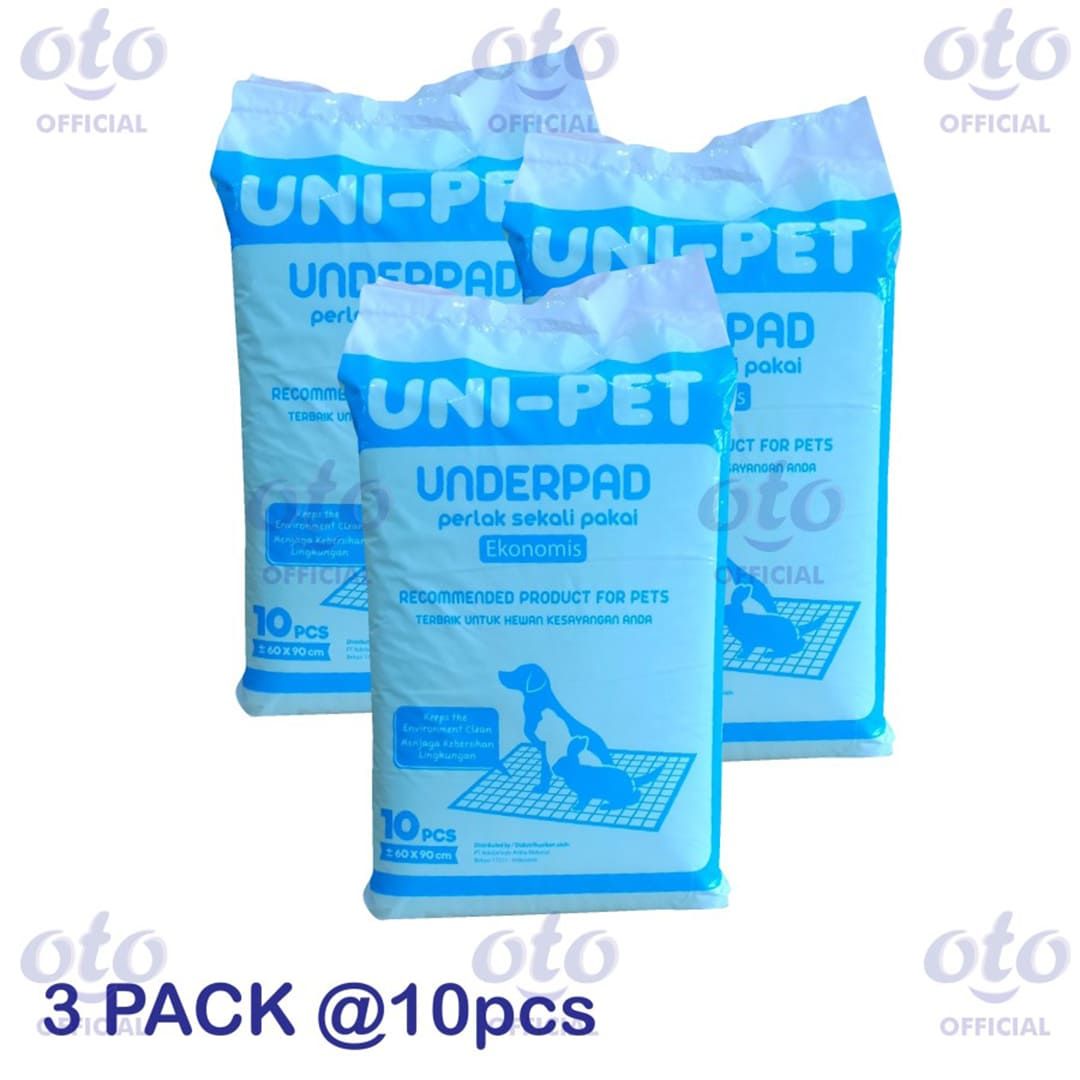 OTO UNI PET Underpad Perlak Alas Kandang Anjing Kucing 3 Pack (isi 30 pcs) - 2