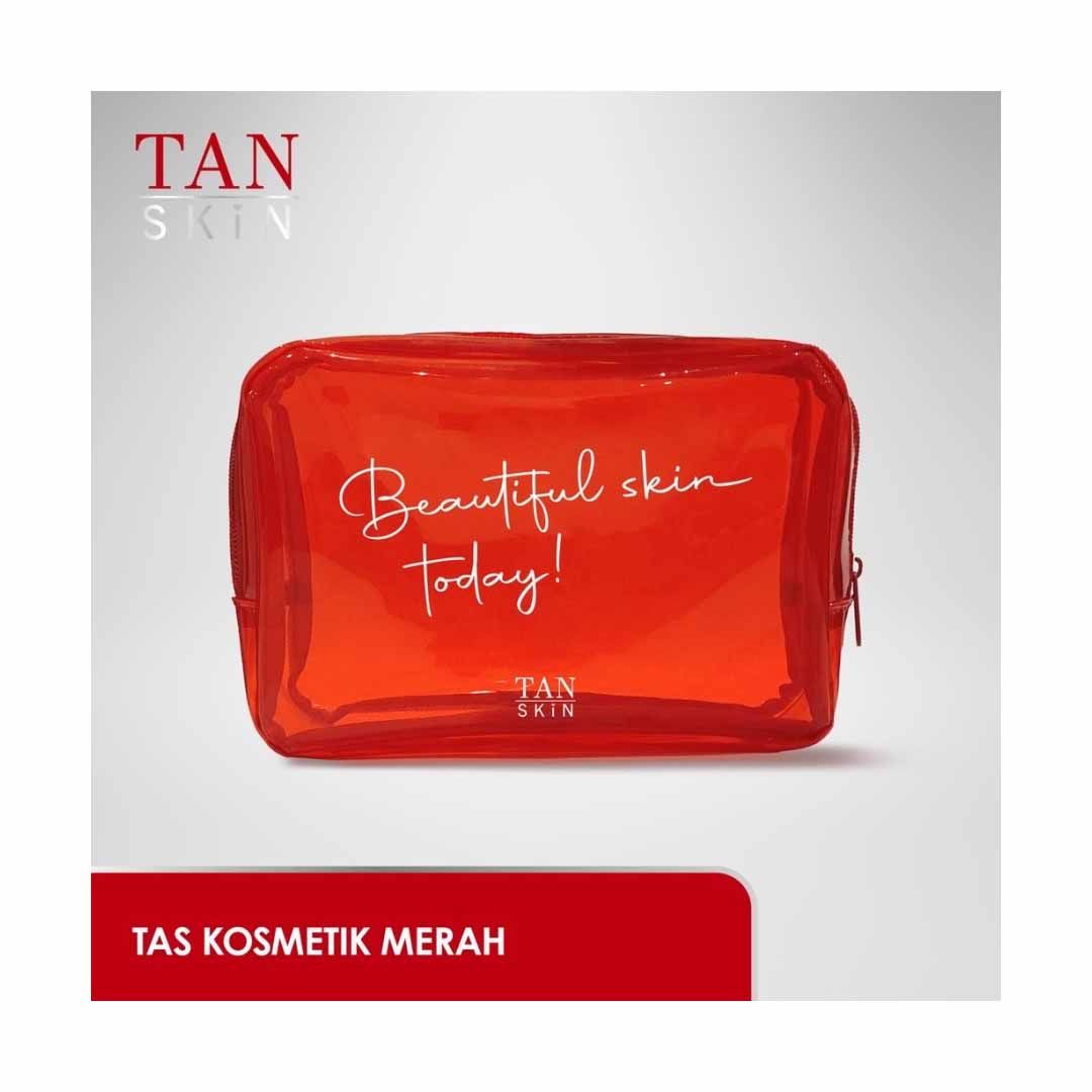 TAN SKIN Tas Kosmetik Pouch Merah Jelly Whitening Series - 1