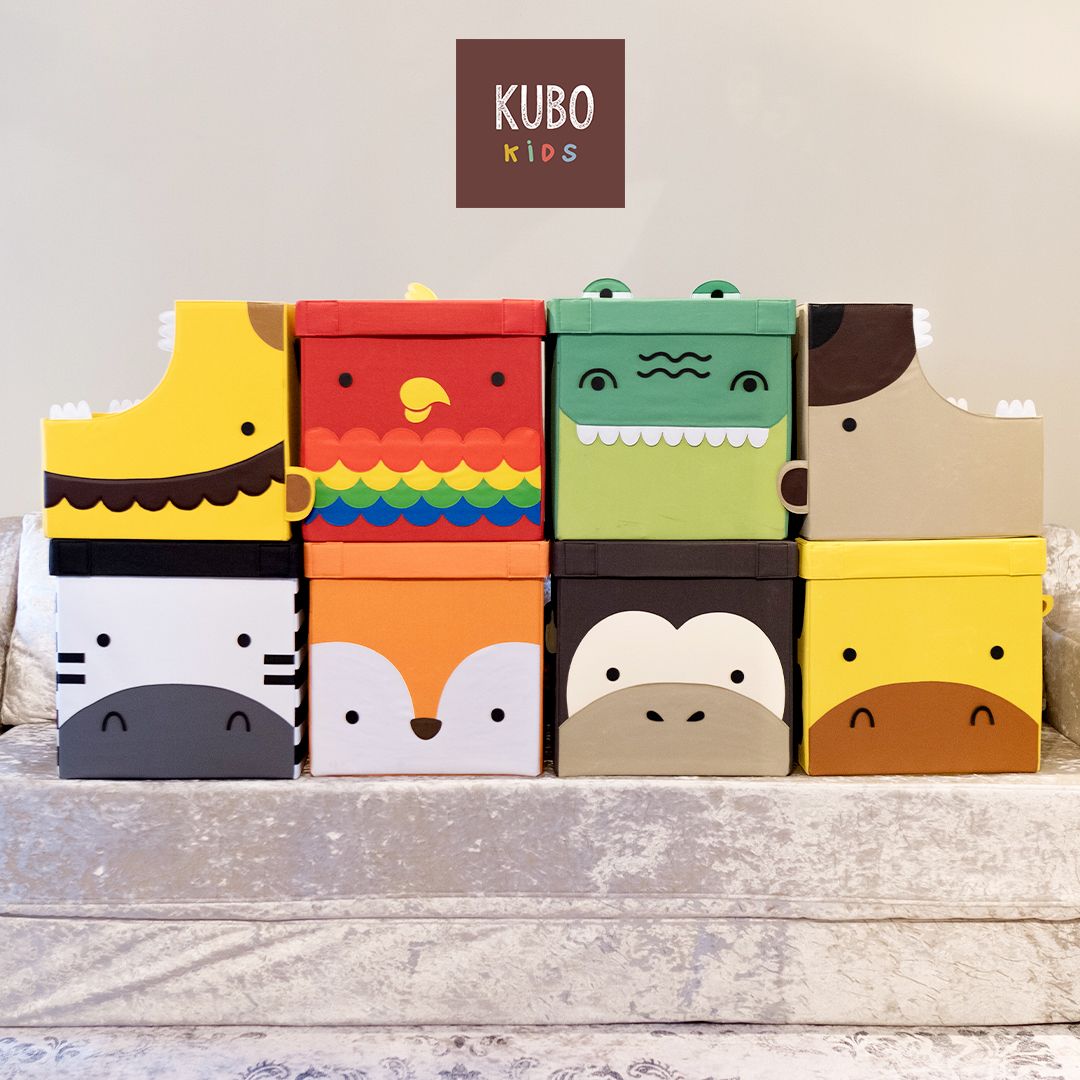 Kubo Kotak Penyimpanan Mainan Anak Rubah Kitsune 35X35X35 - 5