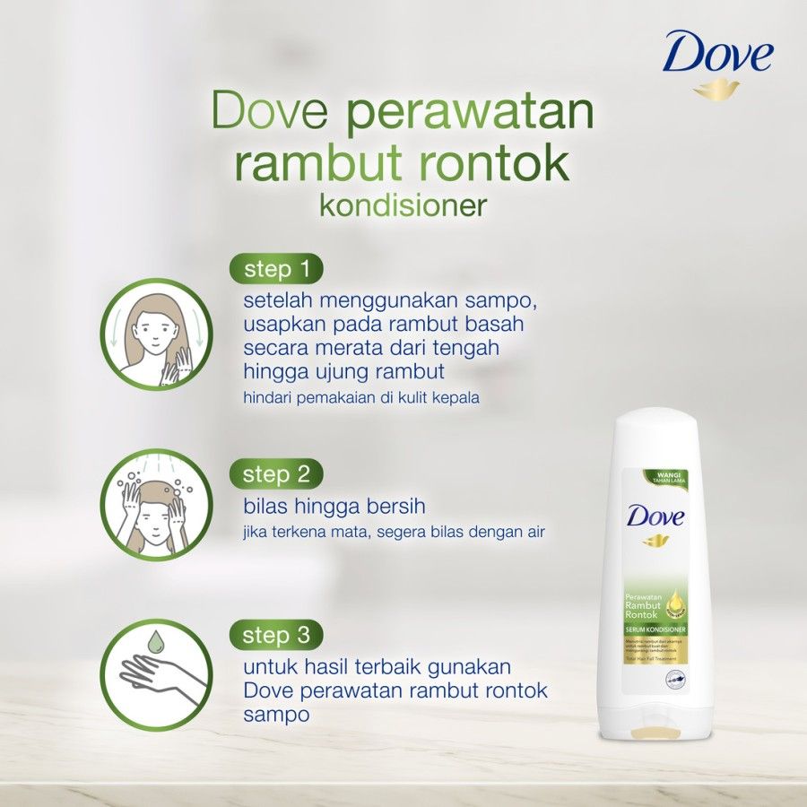 Dove Conditioner Perawatan Rambut Rontok Kondisioner 160ml - 4