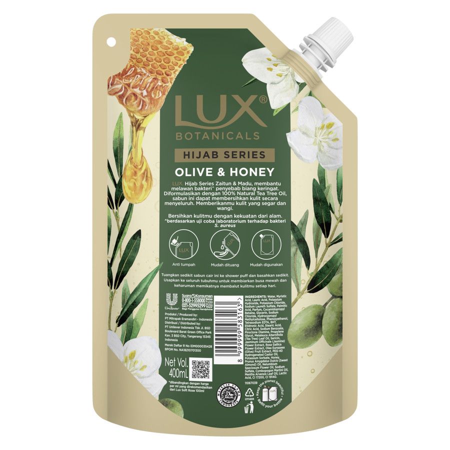 Lux Hijab Series Olive Honey Body Wash 400ml - 3