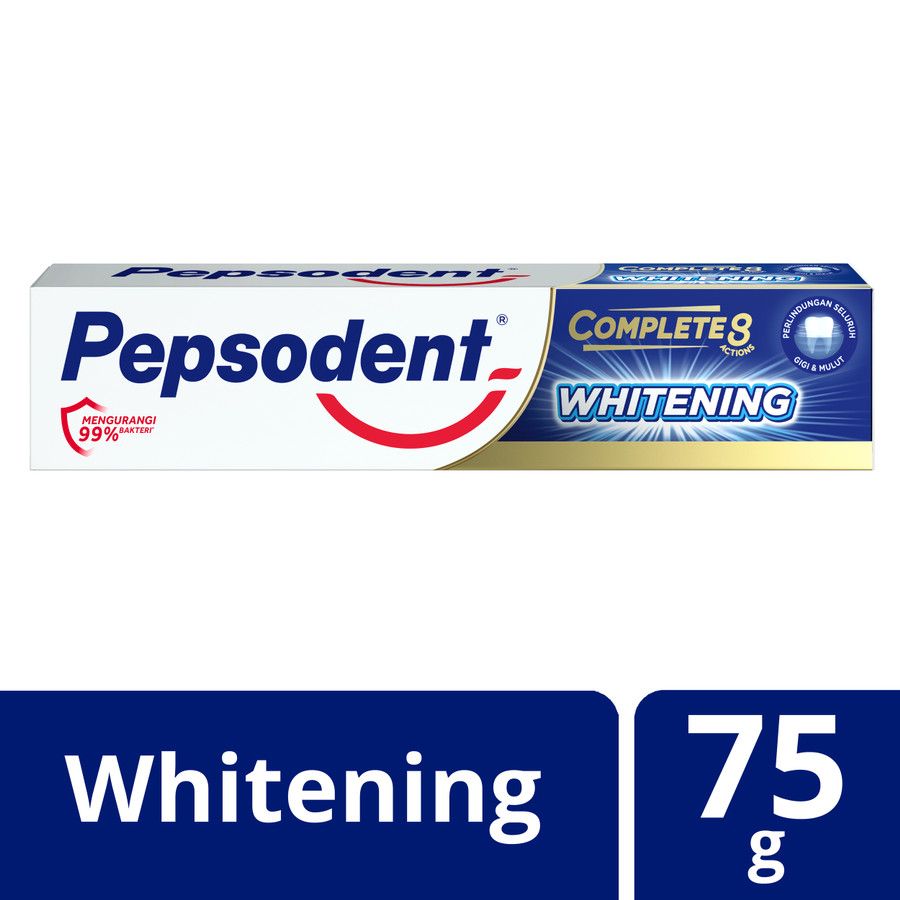 Pepsodent Pasta Gigi Complete 8 Plus Whitening 75g - 1