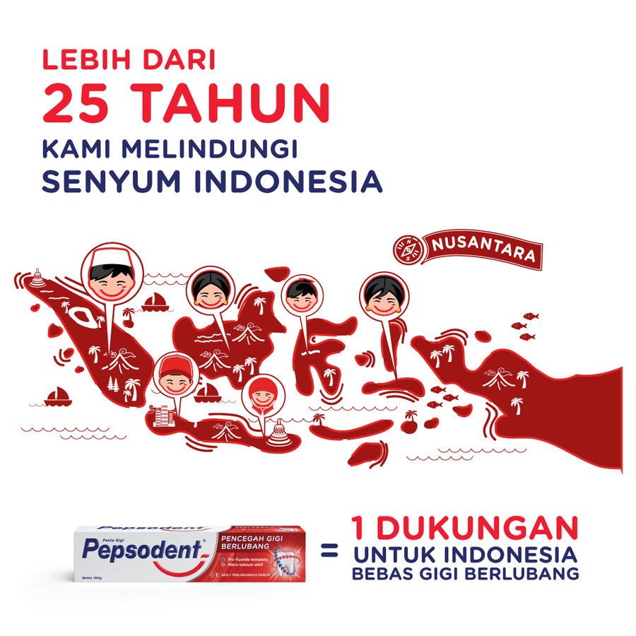 Pepsodent Pencegah Gigi Berlubang Pasta Gigi 225G Value Pack - 2