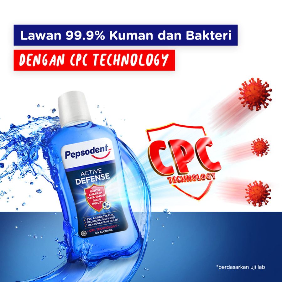 Pepsodent Mouthwash Active Defense 300Ml - 4