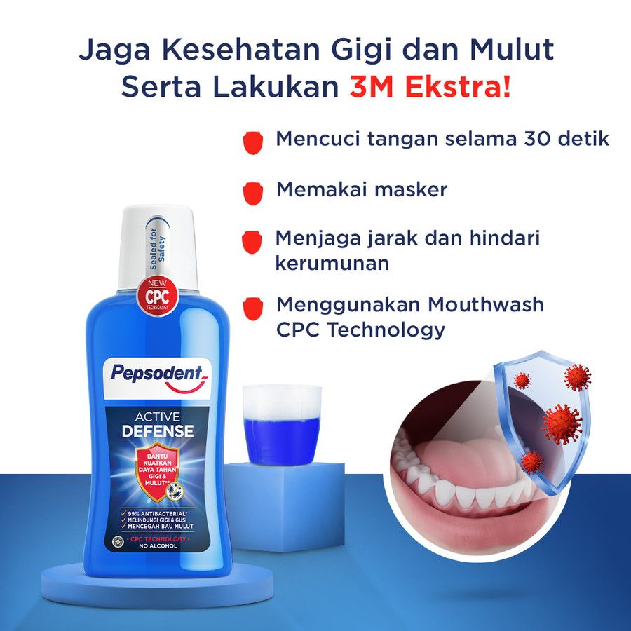 Pepsodent Mouthwash Active Defense 300Ml - 5