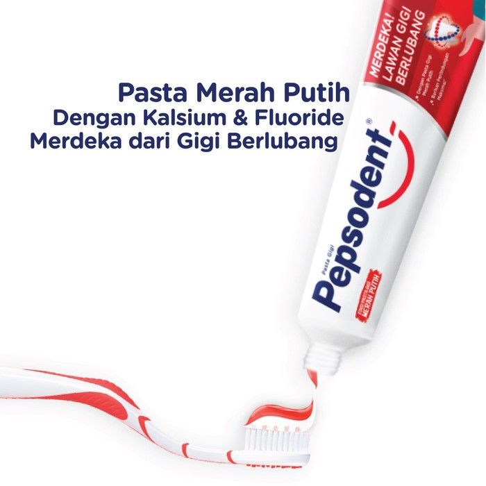 Pepsodent Pencegah Gigi Berlubang Pasta Gigi Edisi Spesial Merah Putih 160G? - 4