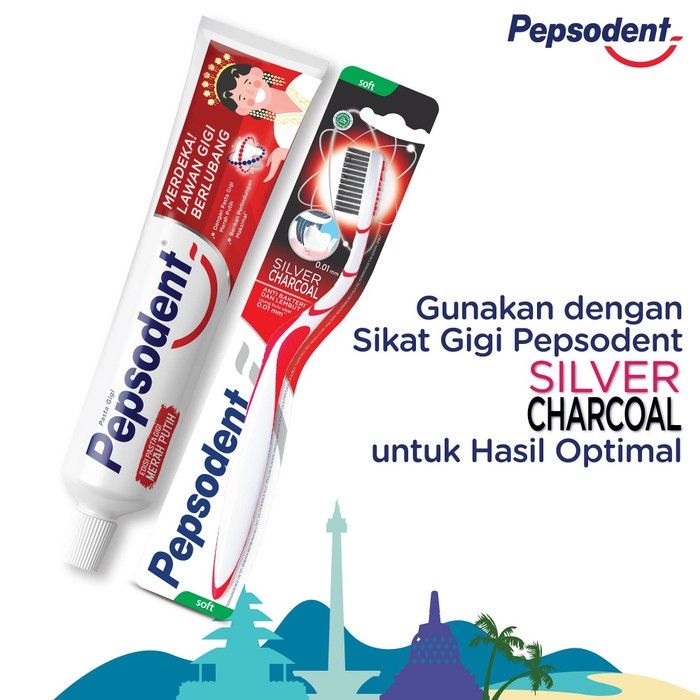 Pepsodent Pencegah Gigi Berlubang Pasta Gigi Edisi Spesial Merah Putih 160G? - 5