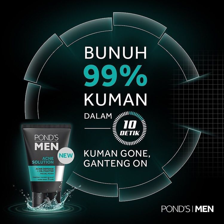 Ponds Men Facial Foam Sabun Muka Pembersih Wajah Ance Solution 100G - 4