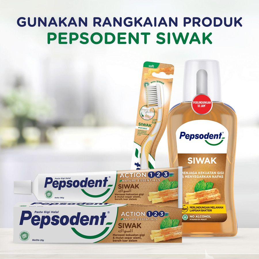 Pepsodent Mouthwash Siwak 150ml - 4