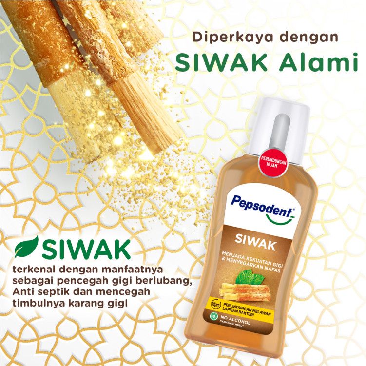 Pepsodent Mouthwash Siwak 150ml - 5