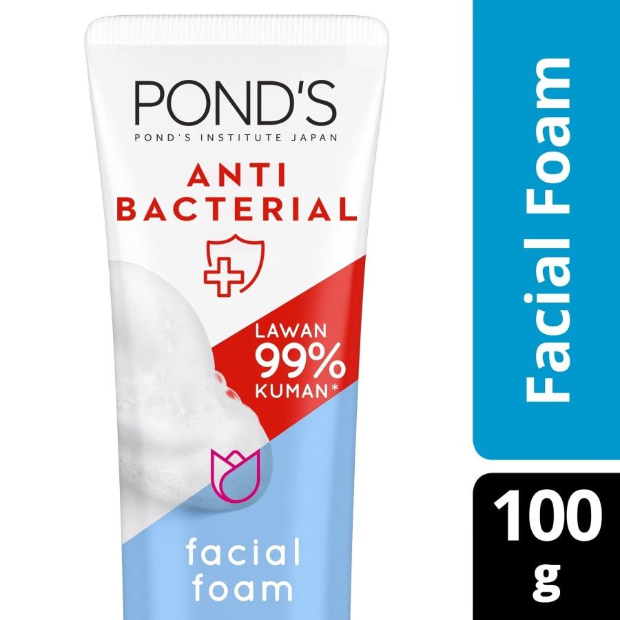 Ponds Facial Foam Sabun Muka Pembersih Wajah Anti Bacterial 100G - 1