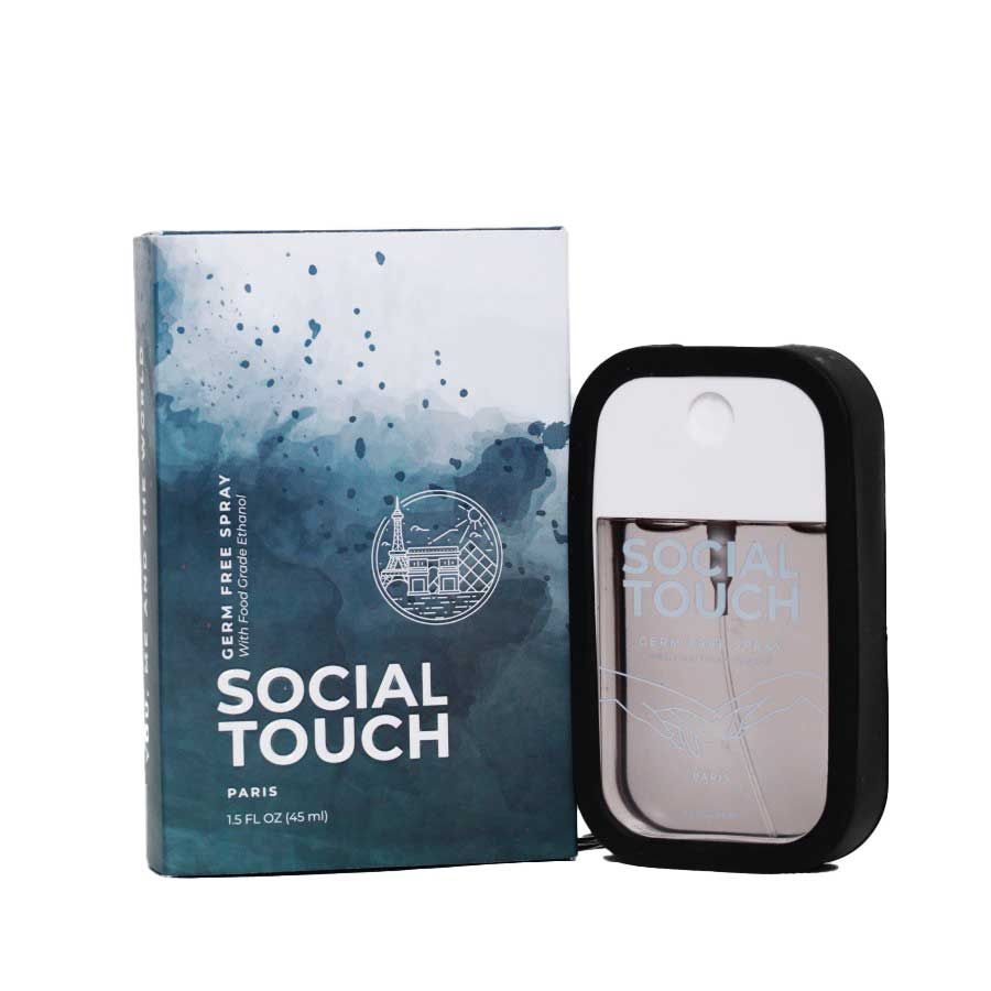 Pocket Hand Sanitizer Food Grade Social Touch Germ Free Spray 45 mL  - Hitam - 1