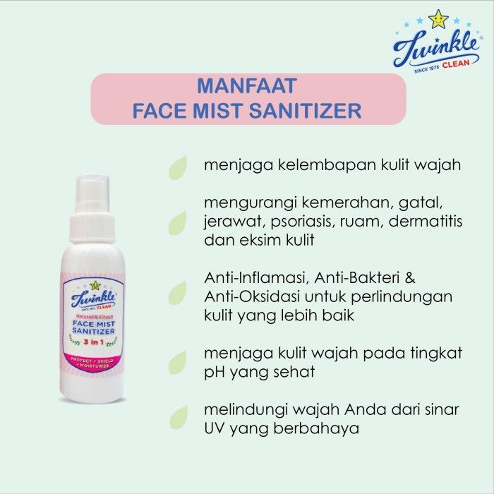 Twinkle Clean 3 in 1 Facemist Sanitizer 100 ml - 2