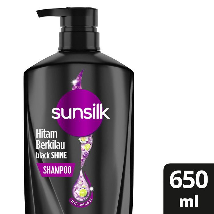 SUNSILK SHP BLK SHINE 650ML - 1