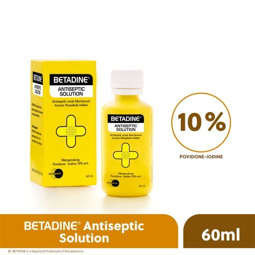 Betadine Antiseptic Solution - Obat Luka 60ml - 1