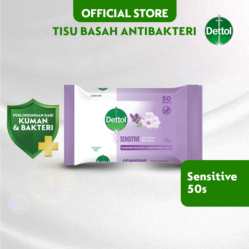 Dettol Wipes Sensitive 50s - 1