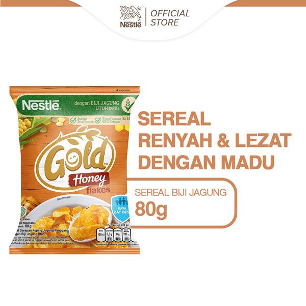 Nestle GOLD HONEY FLAKES Sereal Sarapan Jagung dan madu 80g - 2