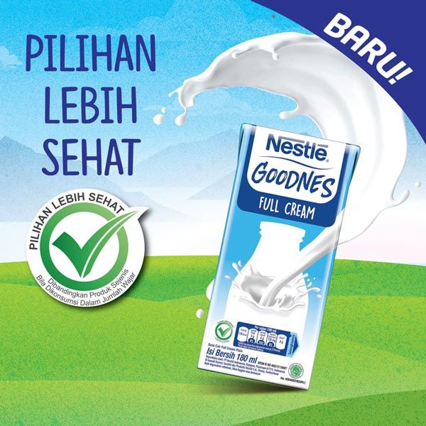 Nestle GOODNES Susu UHT Full Cream 180ml - 1