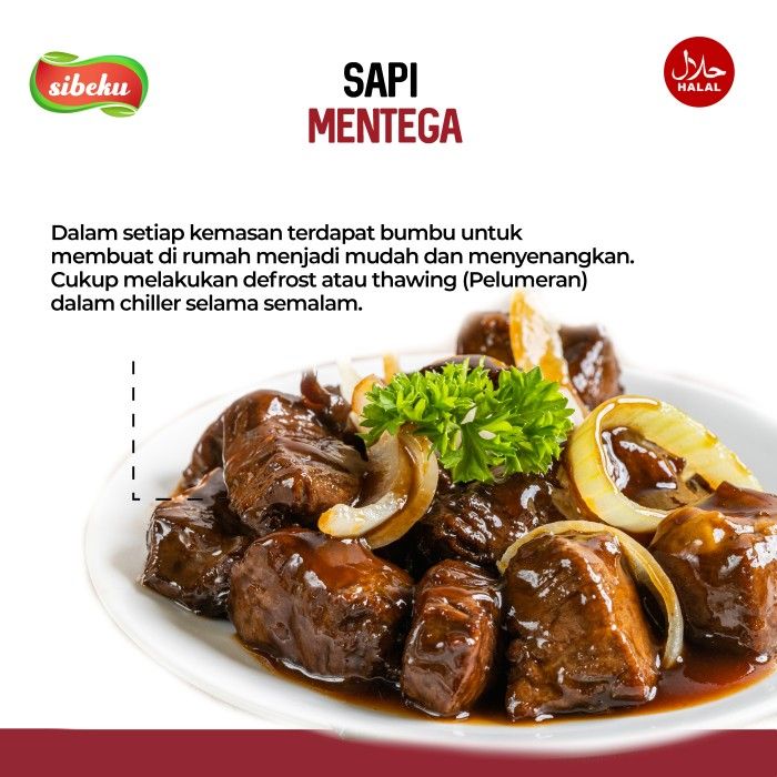 Daging Sapi Dengan Saos Mentega Halal 200 gr Ready To Cook-Sibeku - 4