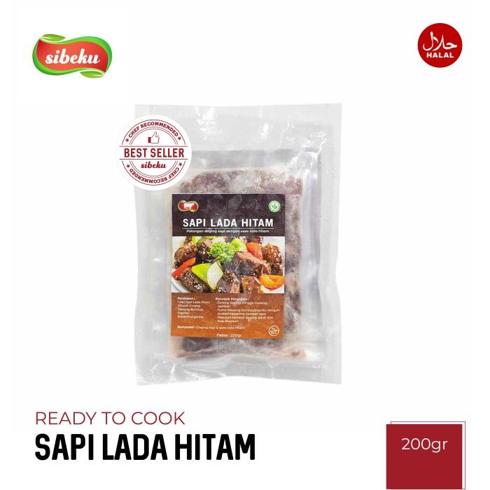 Daging Sapi Dengan Saos Lada Hitam Halal 200 gr Ready To Cook-Sibeku - 2