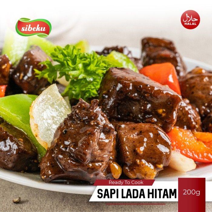 Daging Sapi Dengan Saos Lada Hitam Halal 200 gr Ready To Cook-Sibeku - 5