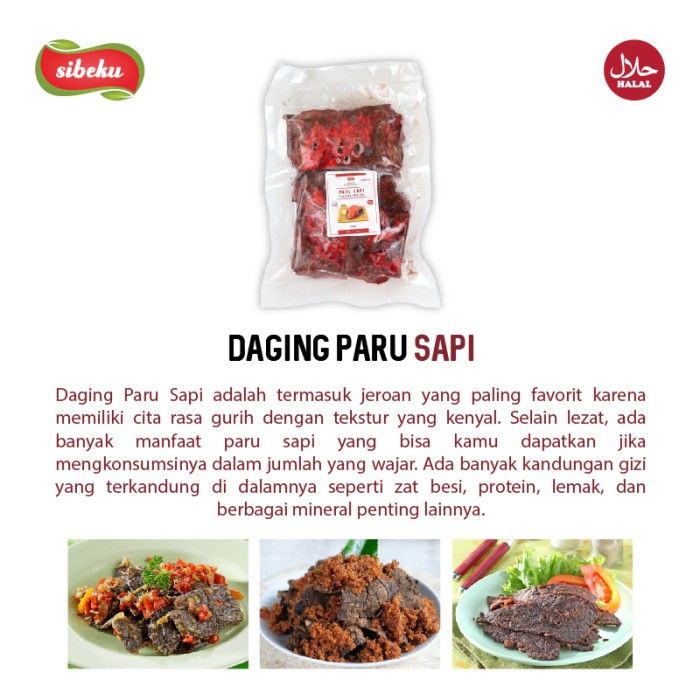 Daging Paru Sapi Segar 500g - Sibeku - 3