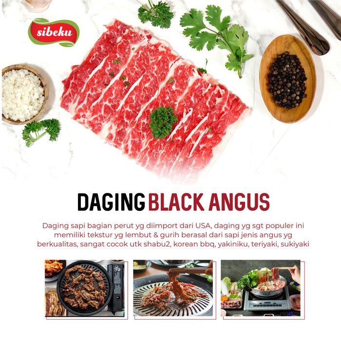 Daging Sapi Beef black angus ShortPlate Halal 500 gram US - Sibeku - 3