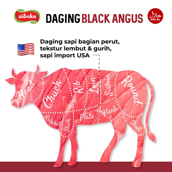 Daging Sapi Beef black angus ShortPlate Halal 500 gram US - Sibeku - 4