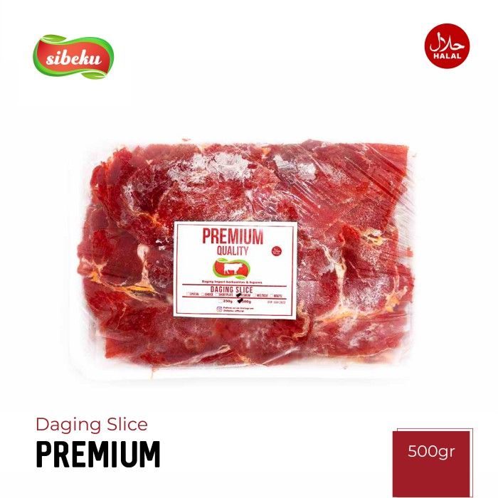 Daging Sapi Beef Slice Premium Halal 500 gram Frozen Food AUS - Sibeku - 2