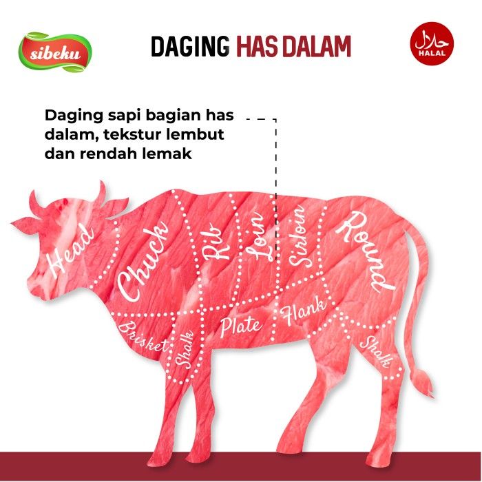 Daging Sapi Has Dalam Lokal Halal 500 gram Frozen Food - Sibeku - 4