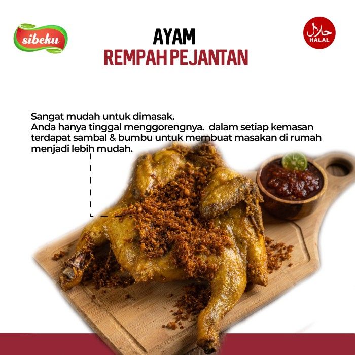 Daging Ayam Pejantan 1 ekor Dengan Bumbu Rempah& Sambel Tempong-Sibeku - 4