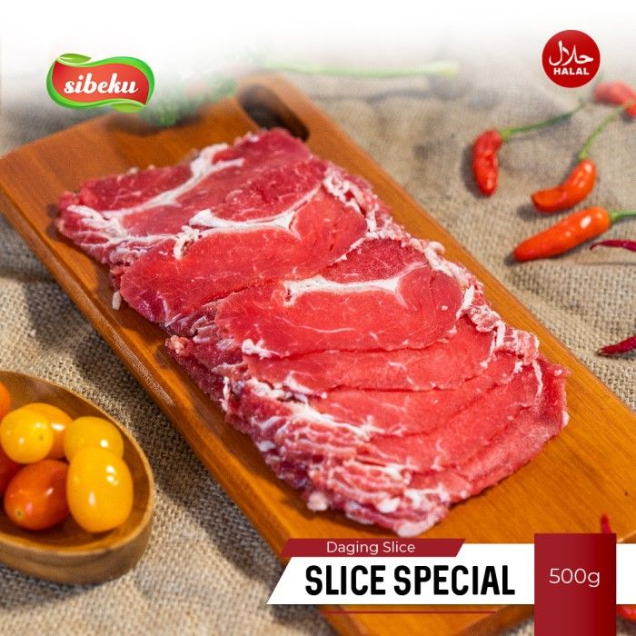 Daging Sapi Beef Slice Special Halal 500 gram Frozen Food AUS - Sibeku - 5