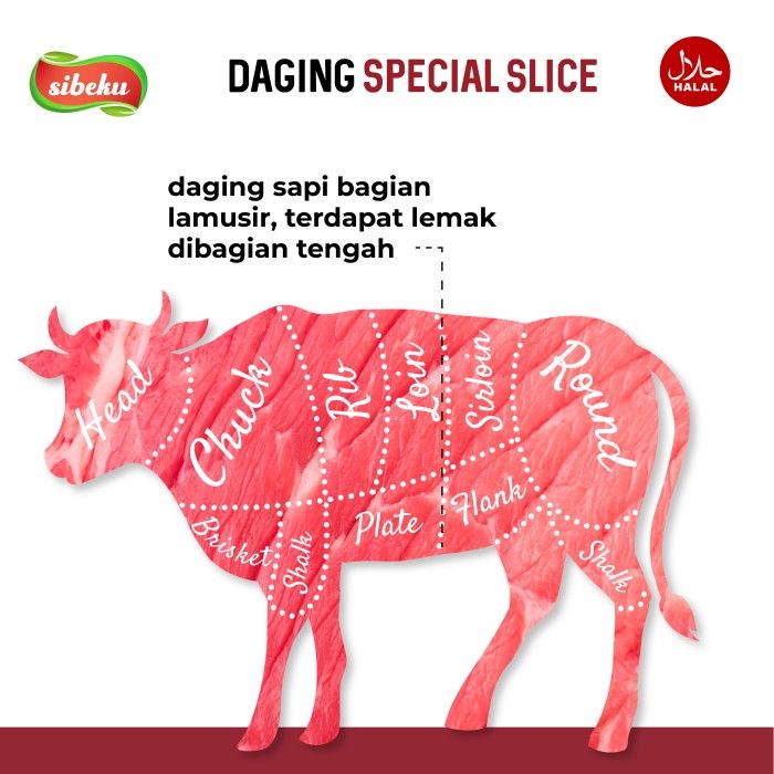 Daging Sapi Beef Slice Special Halal 500 gram Frozen Food AUS - Sibeku - 4