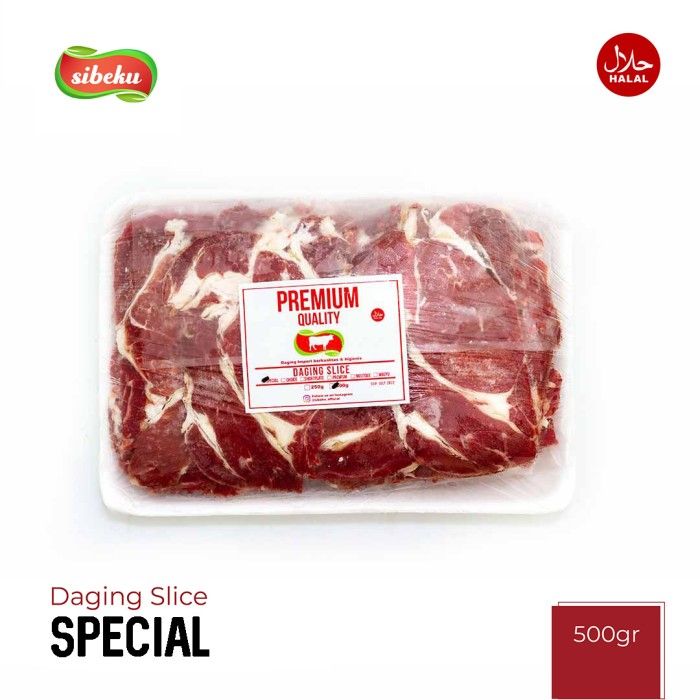 Daging Sapi Beef Slice Special Halal 500 gram Frozen Food AUS - Sibeku - 2