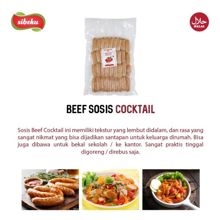 Sosis Beef Cocktail / Sosis Daging Sapi Beef Cocktail 500 gram - 3