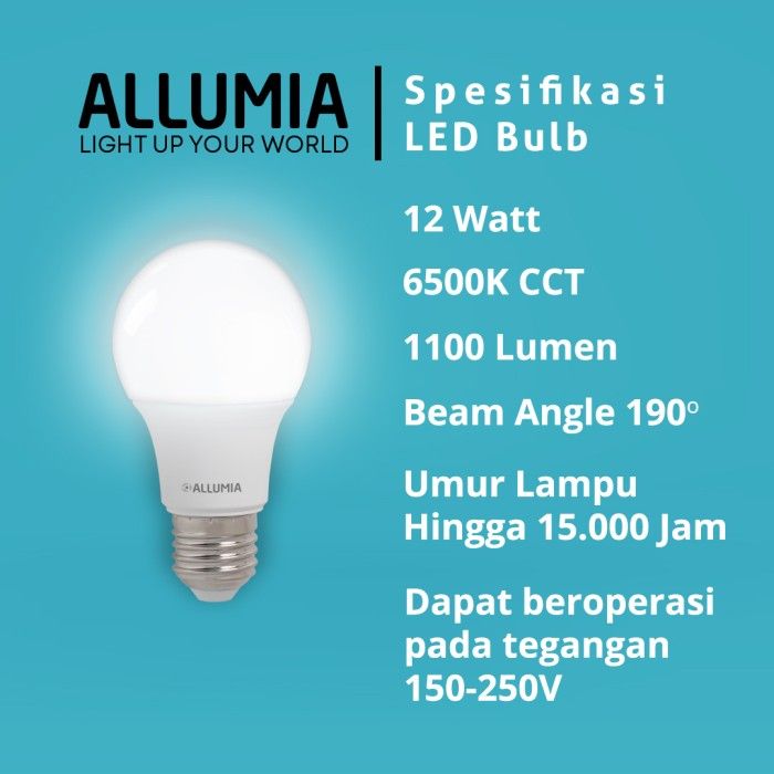 Lampu LED Bulb Allumia 12 Watt 6500k Putih - 1