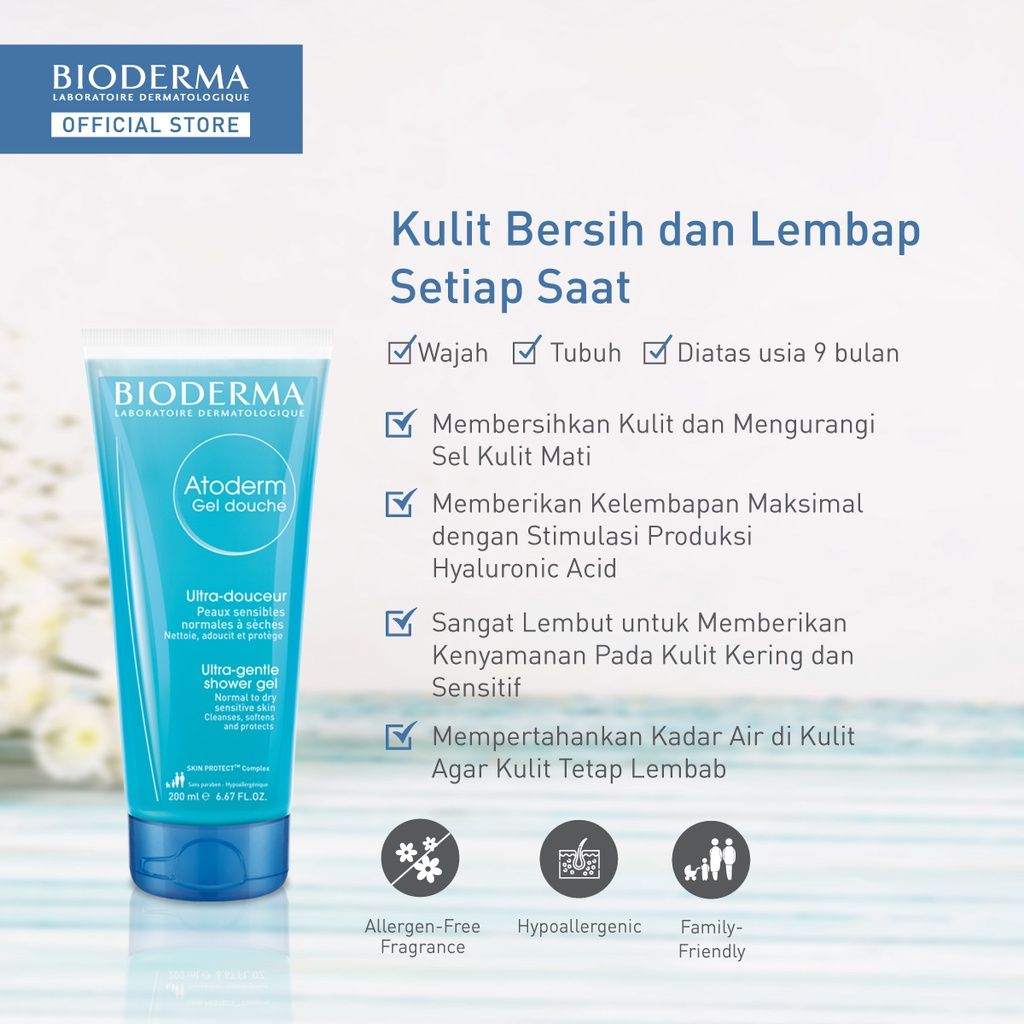 Bioderma Atoderm Gel Douche 200 ml FREE Sebium Gel Moussant 2 x 45 ml - 3