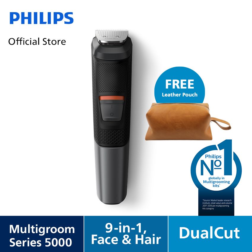 Philips Multipurpose 9in1 Grooming Set MG5720/15 Free Leather Pouch - 1