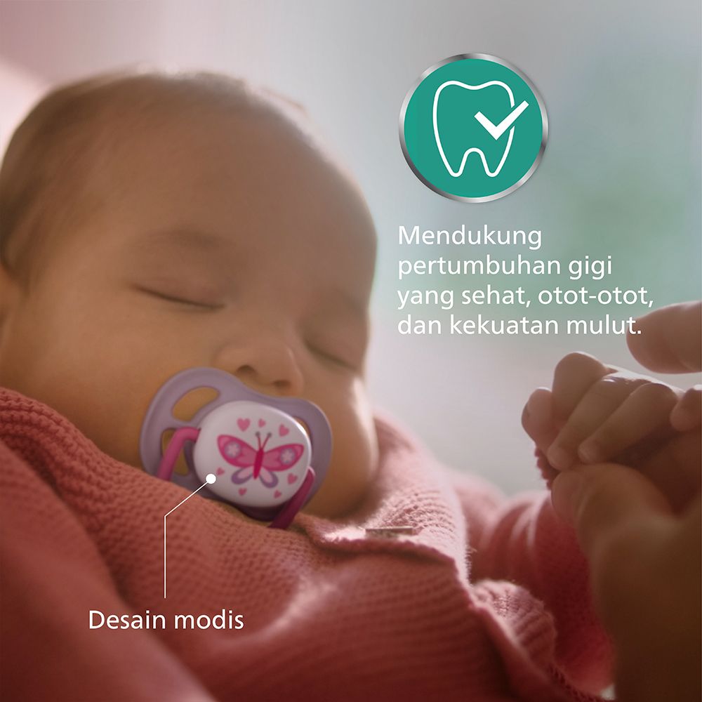 Philips Avent Soother Ultra Air 0-6m Girl SCF080/02 Empeng Bayi - 4