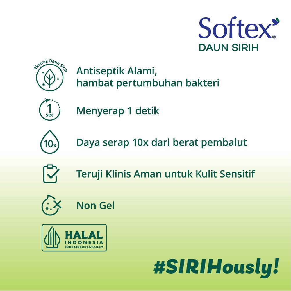 Softex Daun Sirih + Vitamin E 3in1 isi 16 pads - 2