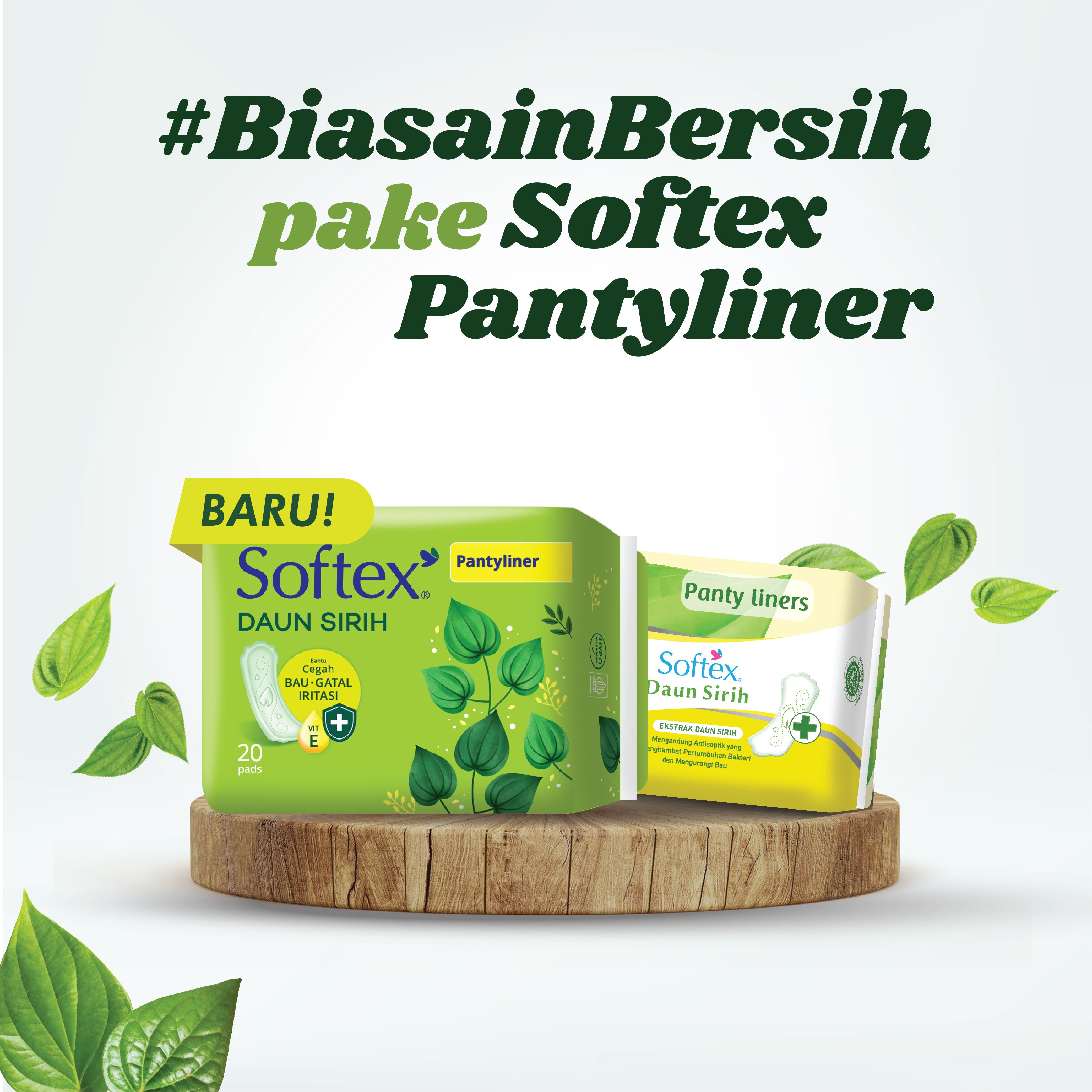 Pantyliner Softex Daun Sirih + Vitamin E 20s - Pantyliner Daun Sirih - 2