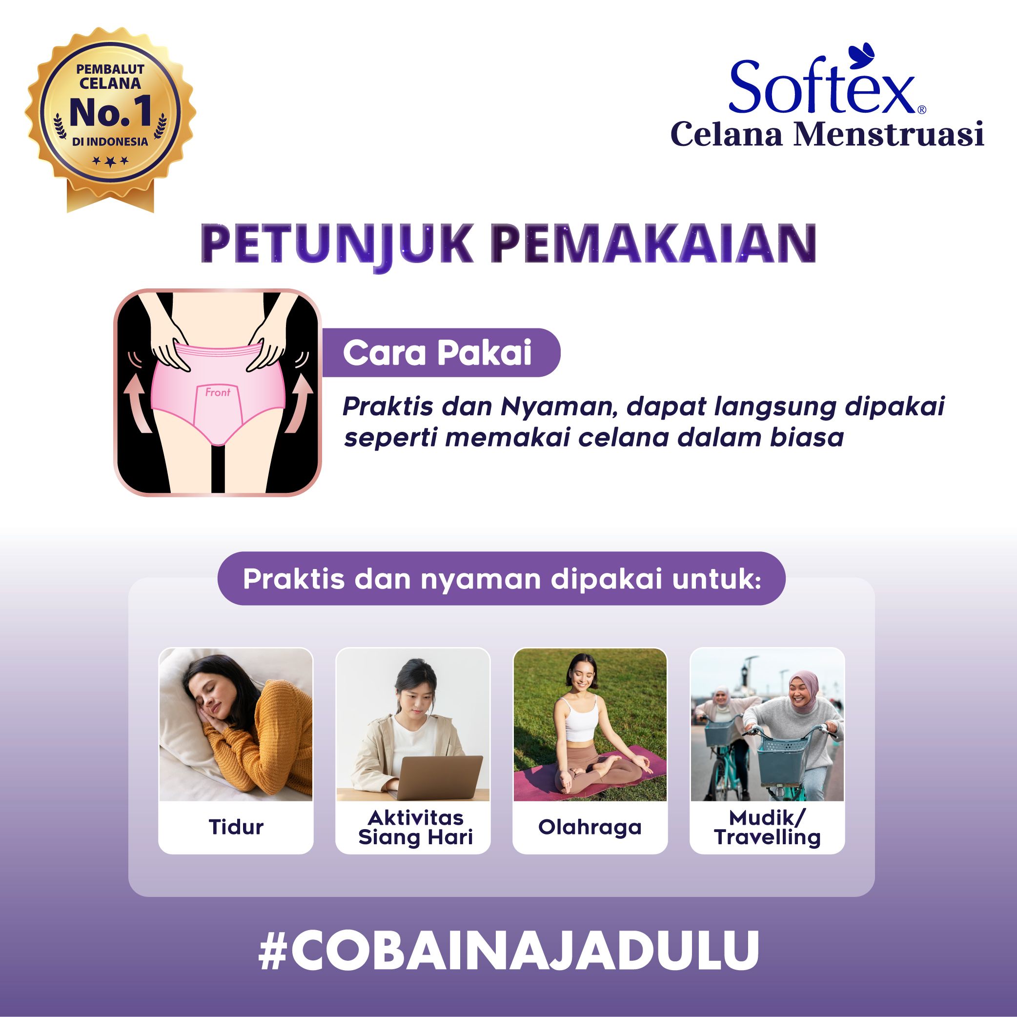 Softex Celana Menstruasi EXTRA SIZE - Pembalut Wanita - 3