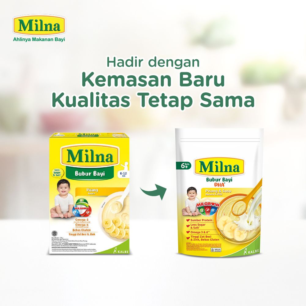 Milna Bubur Reguler 6+ Pisang 120gr - 3