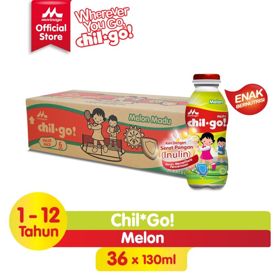 Morinaga CHIL GO Susu Cair Melon Madu 36x130ml (1 Karton) - 1