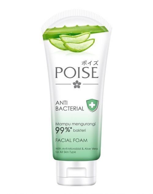 Sabun Cuci Muka Poise Anti Bacterial Facial Foam 100 gr Hijau Anti Bakteri - 1