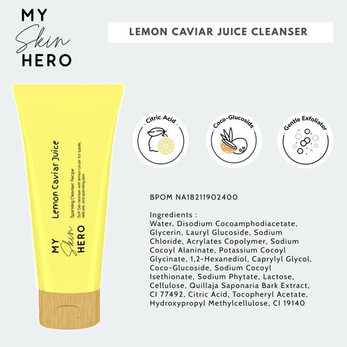 My Skin Hero - Lemon Caviar Juice Face Cleanser - 3