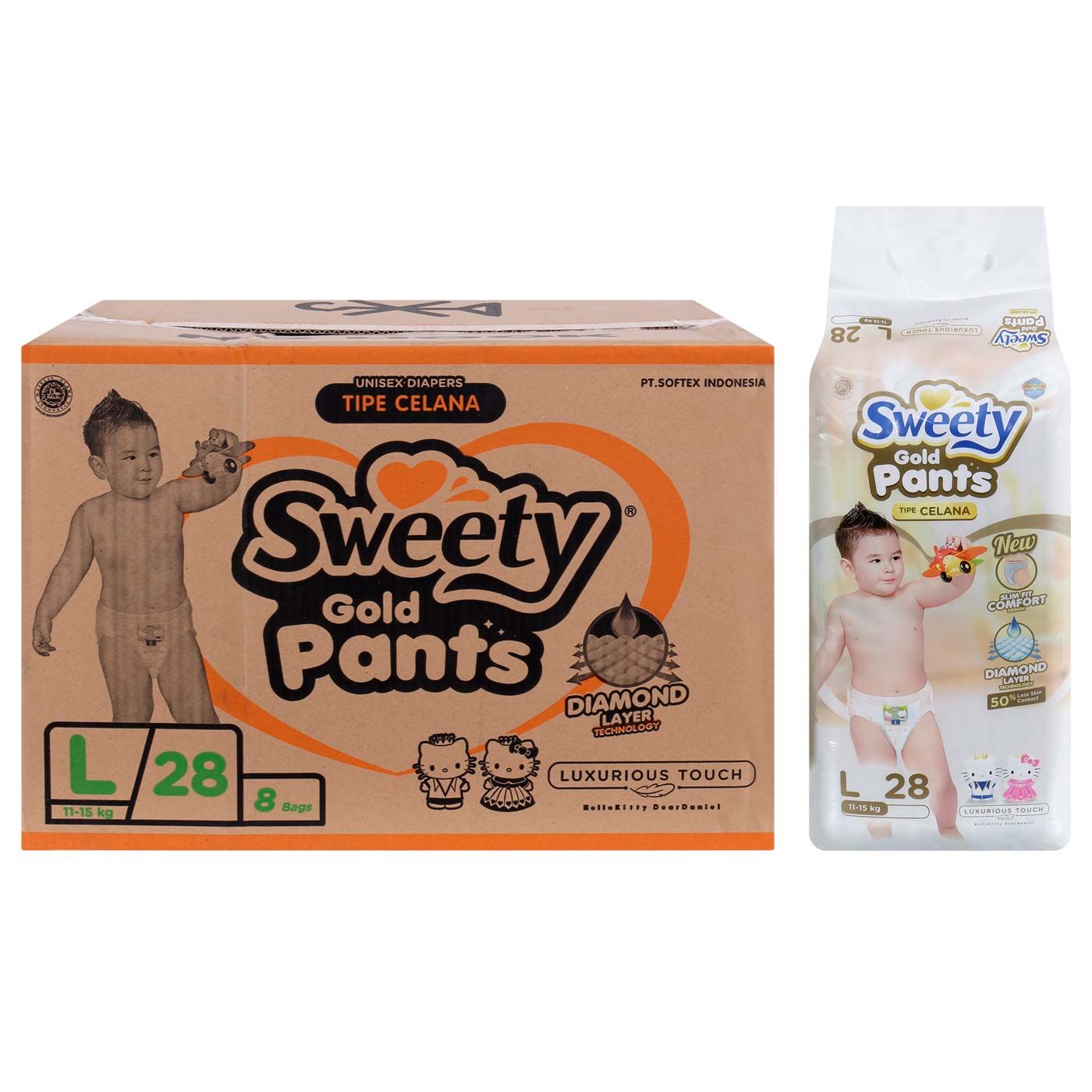 Sweety Pantz Gold Regular Pack L 28 - 3