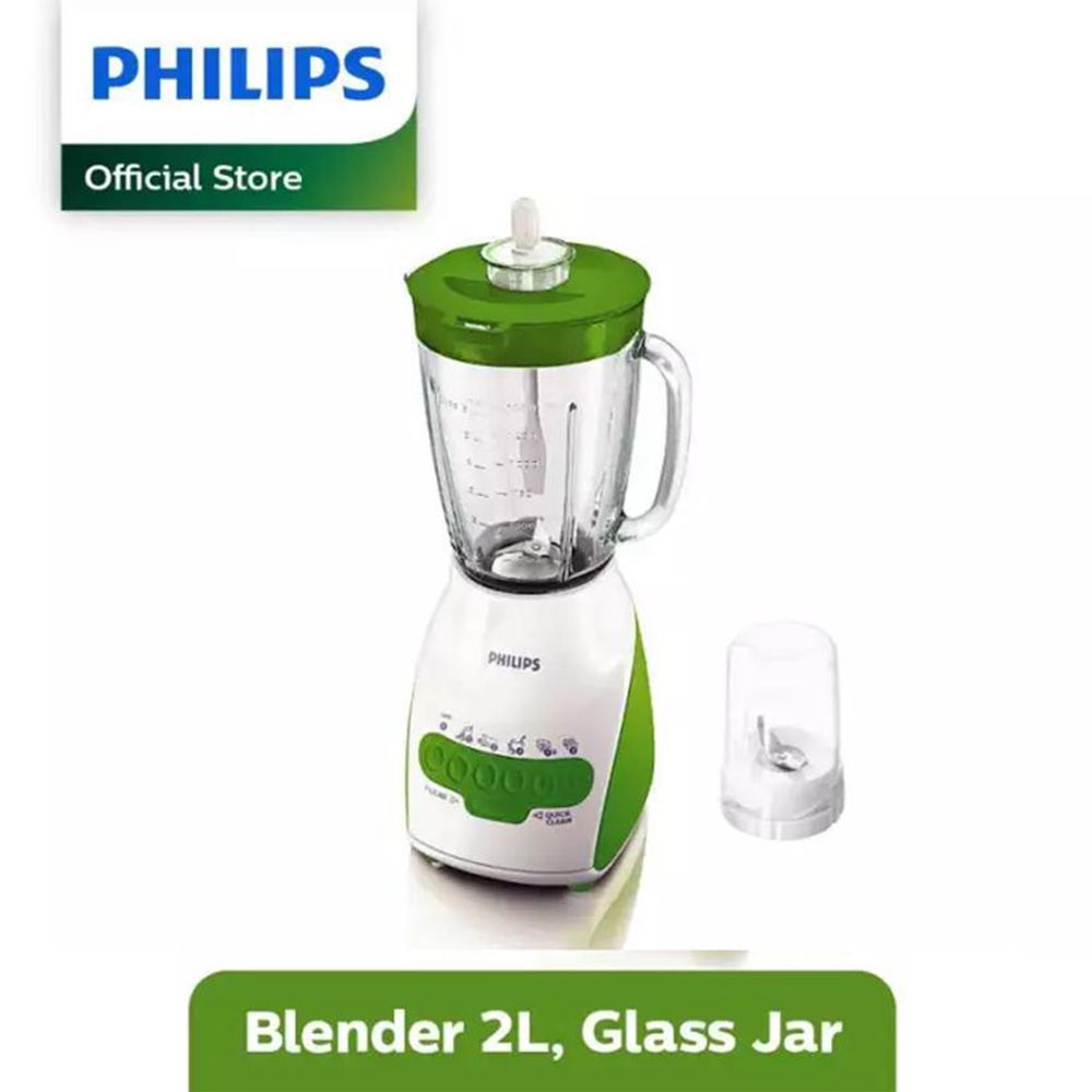 Philips Blender Gelas Beling 2L - Hijau - HR2116/40 - 1