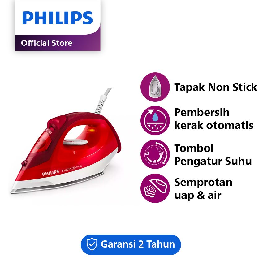 Philips Steam Iron GC1424/45 - Red - 1